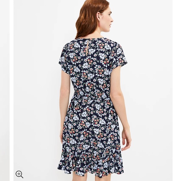 Loft Floral Godet Drawstring Dress - Picture 8 of 16